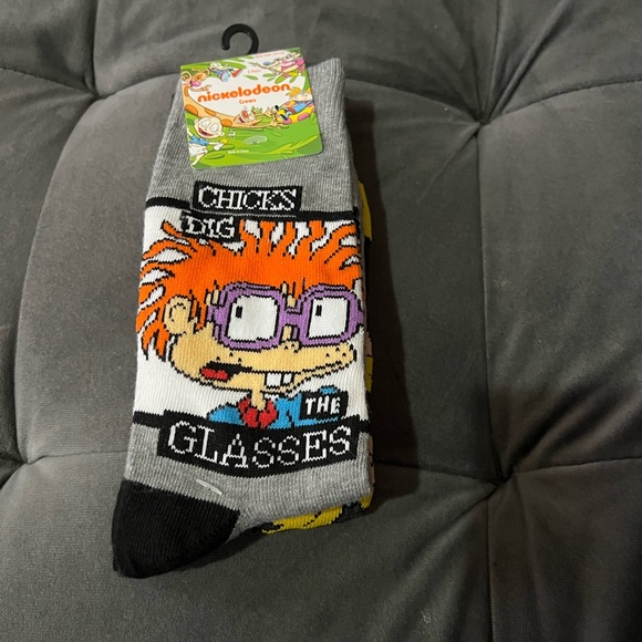 Nickelodeon Rugrats Chuckie Gray Socks - Picture 1 of 7